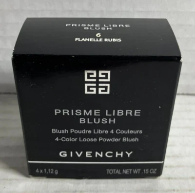 Givenchy Prisme Libre Blush 4-Color Loose Powder Blush #6 Flanelle Rubis 0.15oz - Image 1 of 4