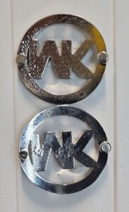 Set of two Michael kors  MK logo for ballet flats replacements Silver tone