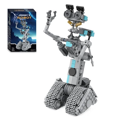 NEW Johnny 5 Robot Model Machine Action Figure Circuit Building Bricks Toy Kids - Image 1 of 2