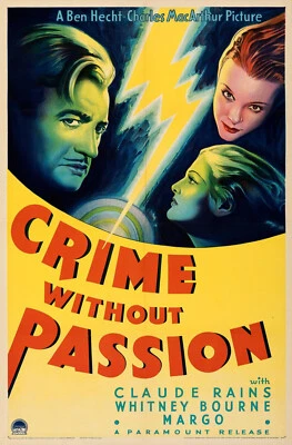 Crime Without Passion DVD - Claude Rains dir. Ben Hecht Vintage Drama Film 1934 - Image 1 of 4