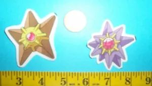 Pokemon Gen #1 Staryu, Starmie, Fabric Appliques ~ Iron ons - Picture 1 of 1