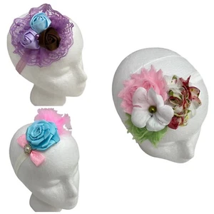 Baby & Toddler Headband Bows Hair Accessories Kids Girls Mei Yan 3 Pcs - Picture 1 of 9