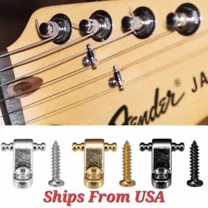 Roller String Tree Guide Electric Guitar 2 Pieces Your Choice Chrome Black Gold - Picture 1 of 21