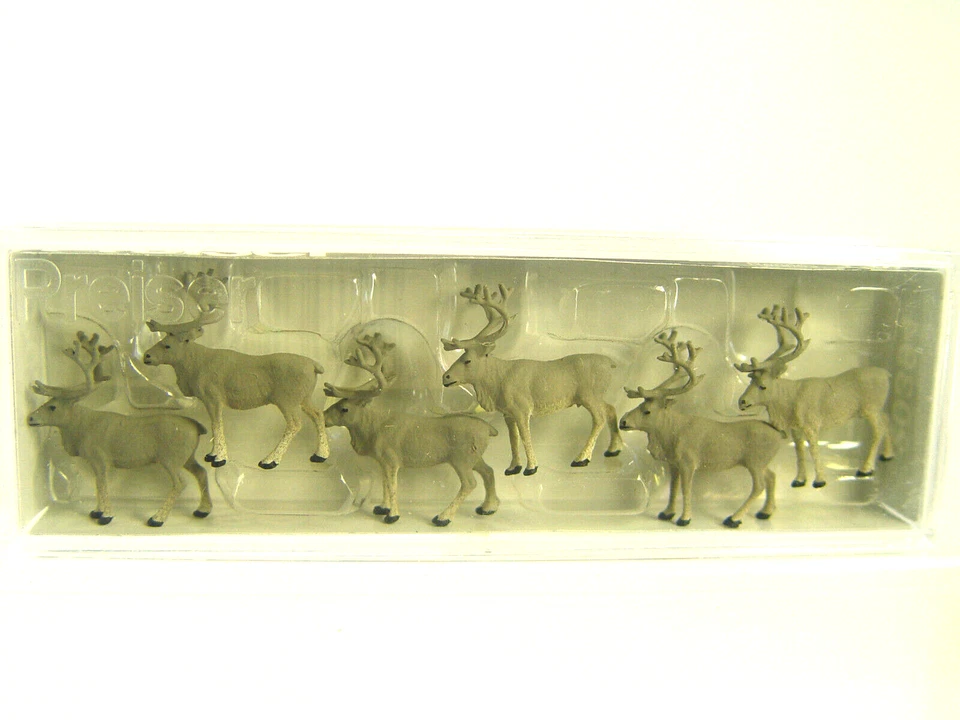 Rentiere - 6 Stck.    -   Preiser HO Figuren 1:87 - 20394   #E - Bild 1 von 1