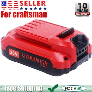 20Volt Max 3.0Ah For Craftsman V20 Li-Ion Battery CMCB206 CMCB204 CMCB202 20Volt - Picture 1 of 18