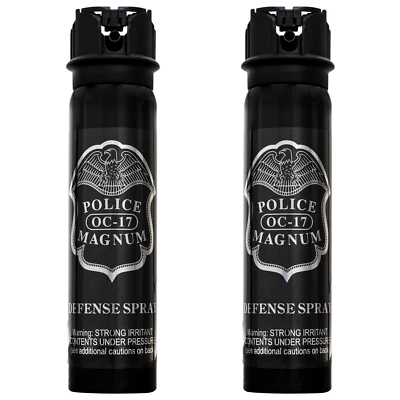 PACK de 2 spray de pimienta Police Magnum 5 oz onzas tapa abatible niebla seguridad defensa seguridad Foto 1 de 4