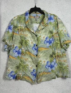 VTG Jamaica Bay Women’s Sz 3X Tropical Floral Button-Up Shirt Island Wear (G) - Picture 1 of 7