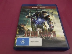 Marvel Iron Man 3 Blu-Ray Robert Downey Jr Guy Pearce DIGITAL COPY NOT INCLUDED - Picture 1 of 2