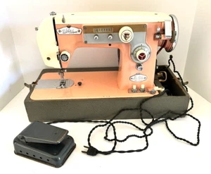 Getestet SELTENE VINTAGE 1950ER DE LUXE Zickzack 140 DAS WEISSE HAUS Nähmaschine - Bild 1 von 24