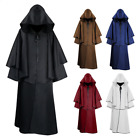 New Medieval 5-Color Cape Halloween Hooded Robe Long Sleeve Wizard Reaper Cloak