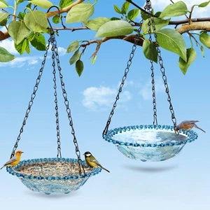 2 Pack Hanging Bird Baths, Hanging Bird Feeders for Outdoors, Bird Water Bowl... - Picture 1 of 8