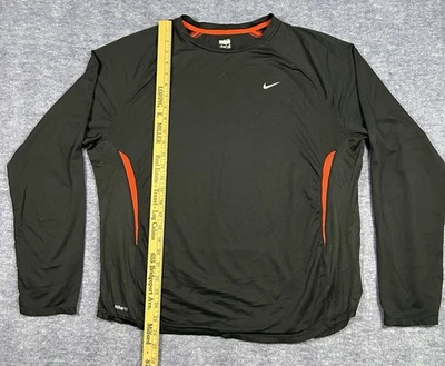 Nike Dri-Fit manga larga XL, negro y rojo Foto 1 de 4