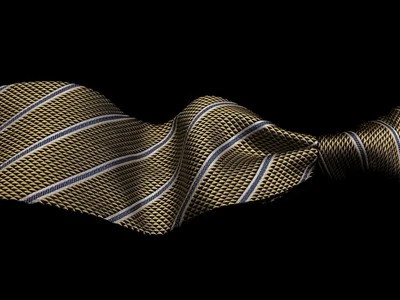 EAGLE - Corbata de cuello a rayas tejido triángulo dorado para hombre 3,4” de ancho x 58” de ancho Foto 1 de 4