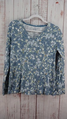 Croft & Barrow Camiseta Clásica Mujer Mediana Multicolor Floral Manga Larga Foto 1 de 4