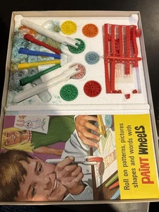Juego de arte de almohadilla de dibujo con ruedas de pintura vintage - Imagen 1 de 3