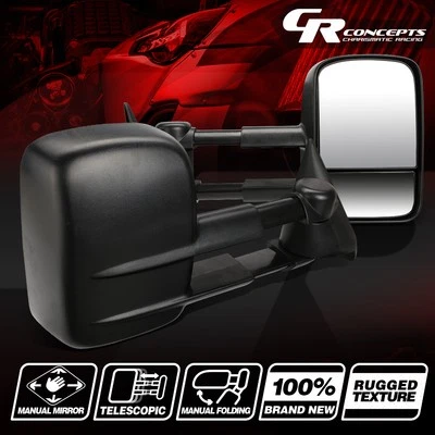 PAR DE ESPEJOS RETROVISORES TELESCÓPICOS AJUSTABLES MANUALES PARA SILVERADO SIERRA 1999-2006 Foto 1 de 4