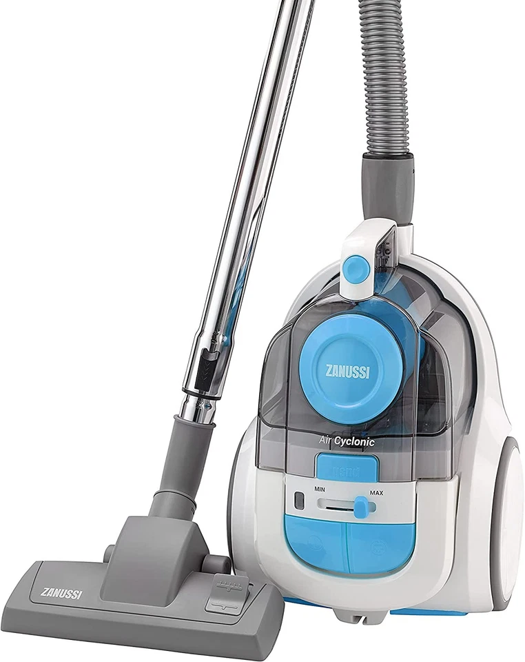 Zanussi PET Bagless Cyclonic Vacuum Cleaner with PET Hair Tool White Blue 600W - Image 1 of 4