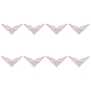 8 Stück 20 x 20 cm Gummi Holz Eiche Eck Onlay Applikation Schrank unlackiert X7B2 - Bild 1 von 6