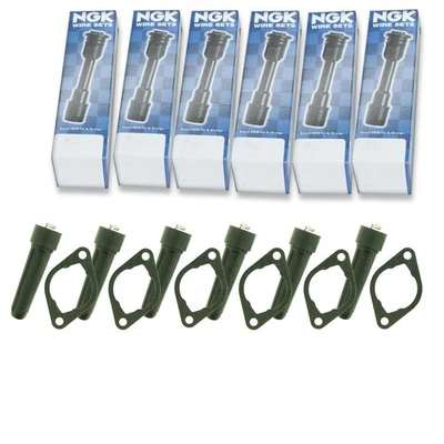 6 pcs NGK Ignition Coil Boot for 1995-1997 Jaguar XJR 4.0L L6 - Direct Spark gj - Image 1 of 4