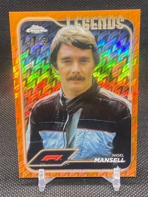 2024 Topps Chrome F1 Nigel Mansell Legends Orange Logofractor /25 - Image 1 of 2