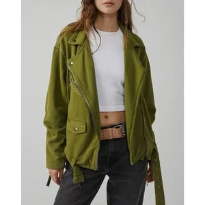 Free People x We The Free Rebel Knit Oversized Moto Jacket Small - Picture 1 of 9