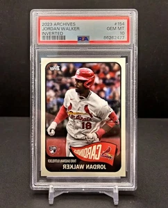 2023 Topps Archives Jordan Walker Inverted SP #154 Rookie Card Pop 3 PSA 10 - Bild 1 von 5