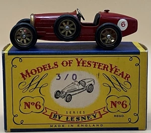 Matchbox Y6 Supercharged Bugatti Type 35 - Red - Models Of Yesteryear - Picture 1 of 6
