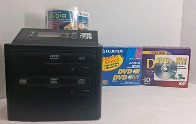 ZipSpin D-121-L-S CD/DVD Disc Duplicator 1 to 1 Copier Standalone Duplicating  - Image 1 of 4