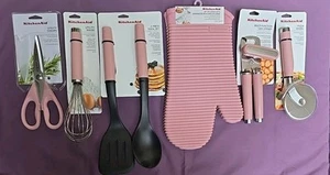 KITCHENAID (LOT OF 6) Kitchen Tools Utensils OHDRA *DRIED ROSE/PINK/MAUVE* New - Picture 1 of 10