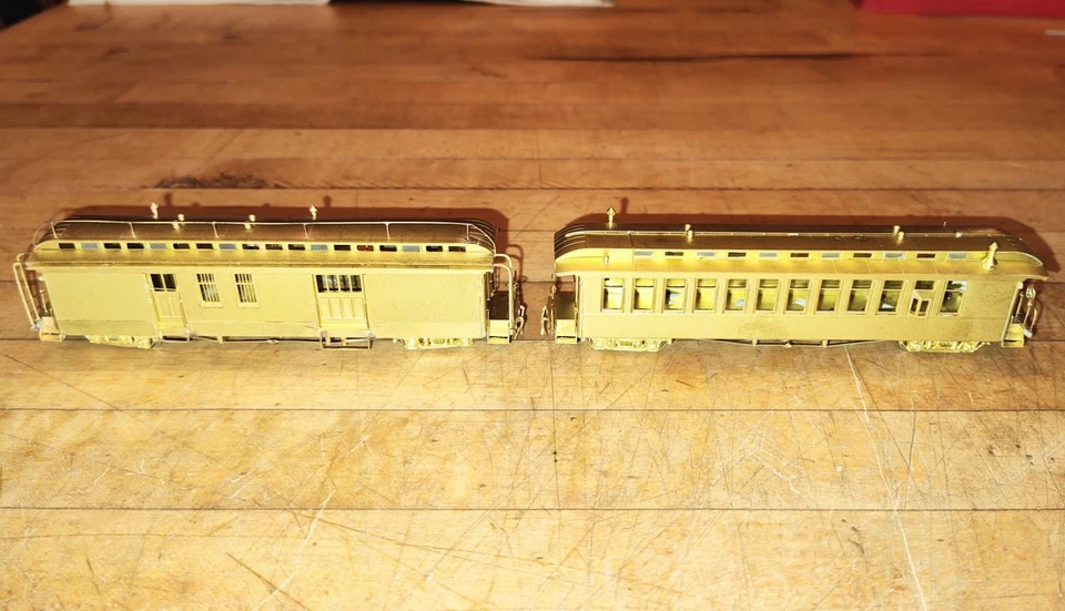 Key Imports HOn3 Brass D&RGW “Chili line” Train 2-Car Set Coach & Short RPO Nice - Image 1 of 4