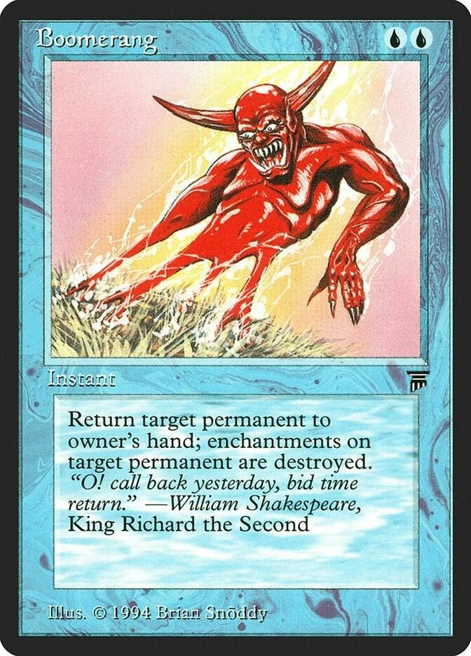 Boomerang – Legends (LEG) – MP – Magic The Gathering MTG - Image 1 of 1