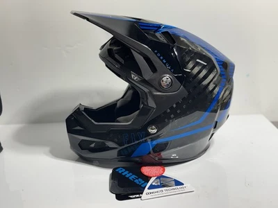 Casco todoterreno Fly Racing Formula Tracer fibra de carbono azul/negro XL nuevo con etiquetas Foto 1 de 4