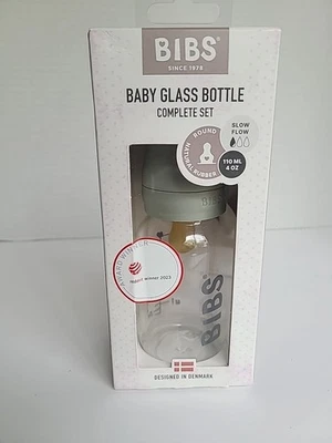 Biberón BIBS Baby Glass Marfil Juego Completo 110ml 4 Onzas. Nuevo. Foto 1 de 2