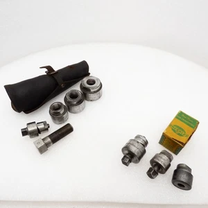 Greenlee knockout conduit punch set lot leather case tools - Picture 1 of 8