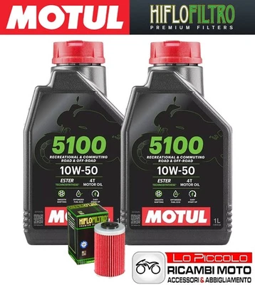 Kit Tagliando 2 OLIO [MOTUL] 5100 10w50 + FILTRO Ktm DUKE 390 4T 2016 2017 2018 Foto 1 de 4