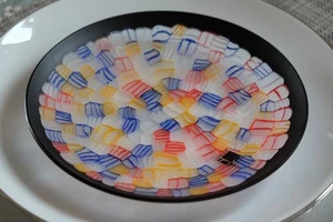 1997 Limitierter Carlo Moretti Venezianischer Glas Millefiori Teller Mulini 19,5 cm - Bild 1 von 13