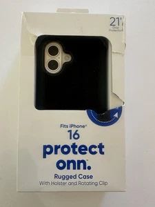 Protect Onn iPhone 16 Pro kompatible robuste Hülle mit Clip 21' Sturz getestet Neu im Karton - Bild 1 von 1