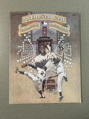 1984 All-Star Game Program - San Francisco Giants - McCovey - Mays - Marichal - Image 1 of 4