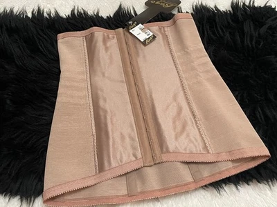 S/26 RAGO 缎面面板腰部 CINCHER 塑身衣 Mocha Shapsette 821 全新 坚固 — 第 1/4 张图片