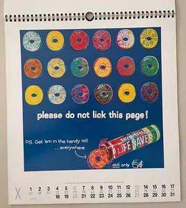 ANDY WARHOL, Ads: LIFE SAVERS, 1985, RARE ART PRINT FROM 1996 CALENDAR - Picture 1 of 6