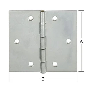 Scharnier DIN 7954 C kantig ⬜ verzinkt Möbelscharniere Türscharnier - Bild 1 von 2