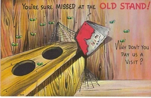 Postcard Cartoon, Linen (?) - Picture 1 of 2