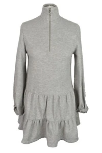 TOPSHOP Grey Dress size Uk 8 Womens Long Sleeves Cotton Polyester Outdoors - Picture 1 of 5