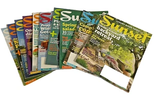 Sunset Magazine Lot of 10: West Coast Jul '10 - Jun '11 (missing Feb, Mar '11) - Bild 1 von 5