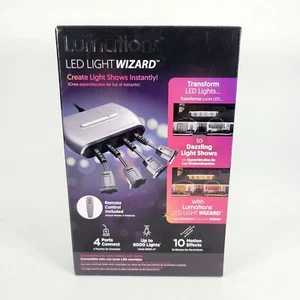 Lumations LED Light Wizard 4 Ports Plug & Play 10 Shows Remote Create Light Show - Picture 1 of 8