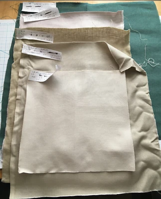 Job lot 5 Linen / Jobelan cross stitch fabric pieces 25 & 28 count - Image 1 of 4