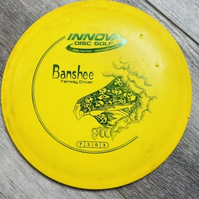 INNOVA Disc Golf disc  yellow Banshee fairway driver  7  3  0  3 - Image 1 of 4