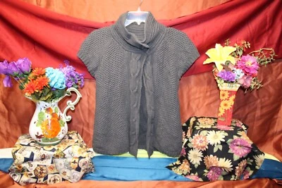 Apt. 9 Para Mujer Gris Cárdigan Suéter Talla Pequeña Camisa Informal Clásico Top ¡Oferta!* Foto 1 de 4