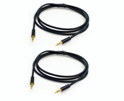 2PACK 2.5mm Male to 2.5mm male 3 Pole Headphone Audio AUX Cable 1meter 3ft - Image 1 of 4