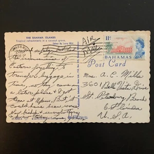 Postal Scott 259 de Coconut Grove de las Bahamas Años 60 a Florida - Imagen 1 de 2